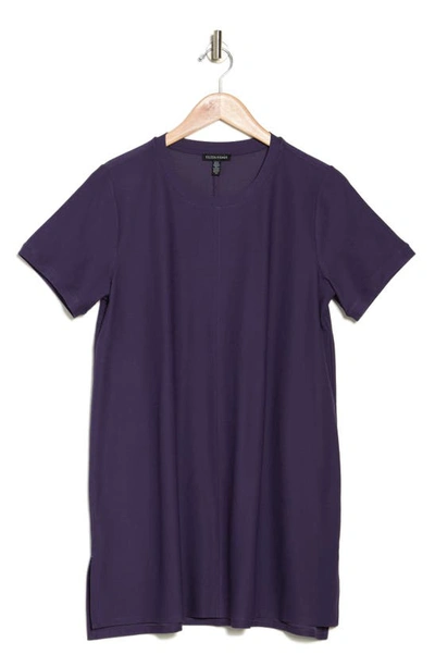Eileen Fisher Crewneck Tunic Top In Pansy