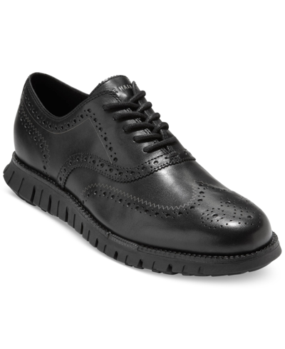 Cole Haan Men's Zerøgrand Remastered Lace-up Wingtip Oxford Shoes In Black,black