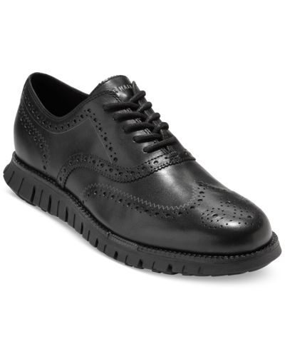 Cole Haan Men's Zerãgrand Remastered Lace-up Wingtip Oxford Shoes In Black,black