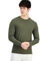 INC INTERNATIONAL CONCEPTS MEN'S LONG-SLEEVE CREWNECK VARIEGATED RIB SWEATER, CREATED FOR MACY'S