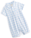 FIRST IMPRESSIONS BABY BOYS FRIENDSHIP PLAID SUNSUIT, CREATED FOR MACY'S
