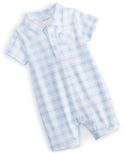 First Impressions Baby Boys Friendship Plaid Sunsuit, Created For Macy's In Lunar