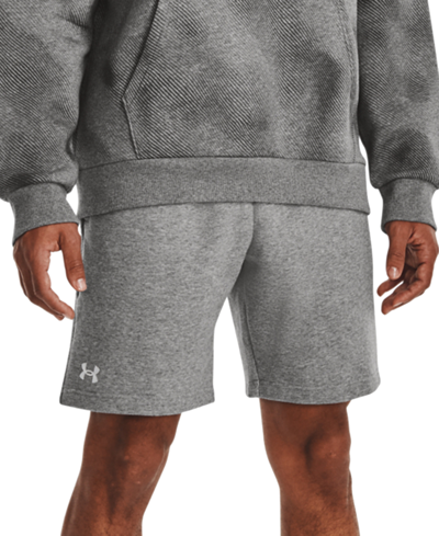 Under Armour Men's Rival Fleece 10" Drawstring Shorts In Castlerock Heather