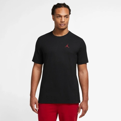 Jordan Mens  Brand Gfx Short Sleeve Crew 3 In Black/lt Iron Ore/red