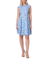 JESSICA HOWARD PETITE FLORAL-LACE FIT & FLARE DRESS