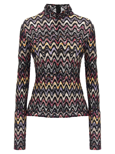 Missoni Zig Zag Sweater, Cardigans Multicolor In Multicolour