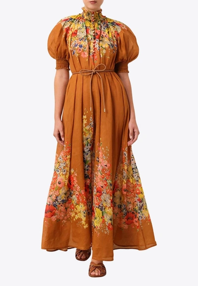 ZIMMERMANN ALIGHT SWING FLORAL MAXI DRESS