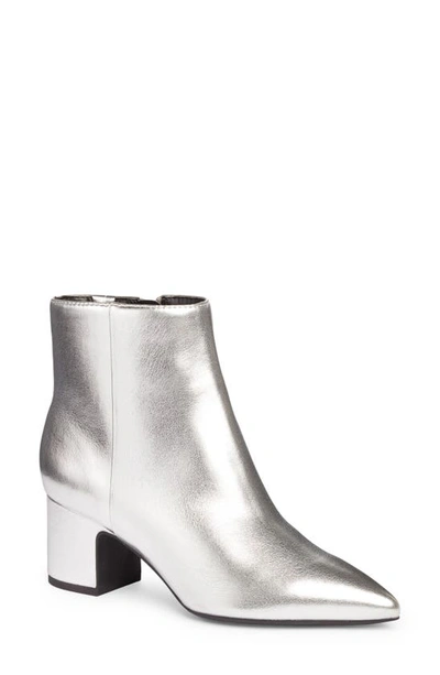 Bp. Martha Pointed Toe Bootie In Silver Metallic