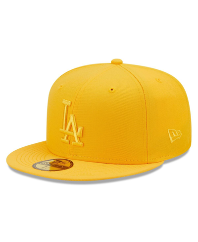 New Era Men's  Gold Los Angeles Dodgers Tonal 59fifty Fitted Hat