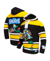 FREEZE MAX MEN'S FREEZE MAX BLACK THE SMURFS HOCKEY PULLOVER HOODIE
