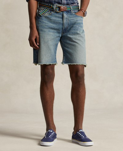 Polo Ralph Lauren Vintage Classic Fit Denim 8 Shorts In Hubbard Blue In Hubbards