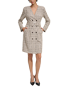 CALVIN KLEIN WOMEN'S TWEED BELTED COAT DRESS