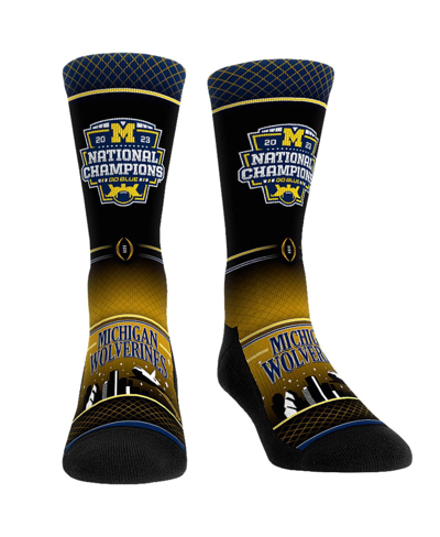 Rock 'em Men's And Women's  Socks Navy Michigan Wolverines College Football Playoff 2023 National Cha