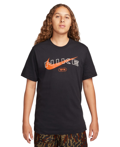 Nike Men's Sportswear Swoosh Logo T-shirt In Black