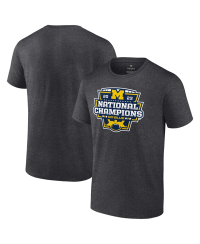 Fanatics Men's  Heather Charcoal Michigan Wolverines College Football Playoff 2023 National Champions