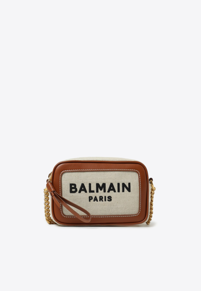 Balmain B-army Crossbody Bag In Beige