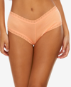 Hanky Panky Dream Lace Trim Modal Boyshorts In Orange Blossom