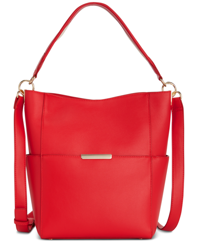 On 34th Hattie Medium Solid Handbag, Created For Macy's In Fiery Red