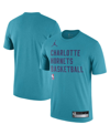 JORDAN MEN'S JORDAN TEAL CHARLOTTE HORNETS 2023/24 SIDELINE LEGEND PERFORMANCE PRACTICE T-SHIRT