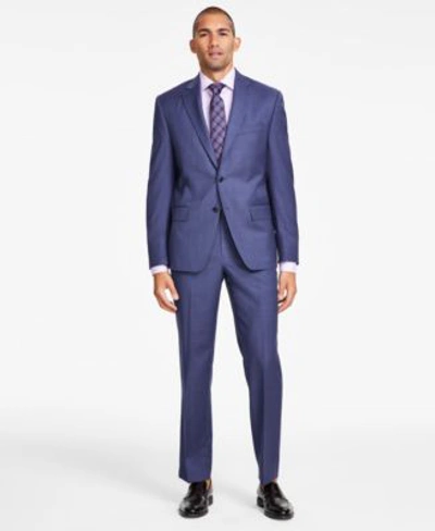 Michael Kors Mens Classic Fit Wool Stretch Solid Suit Separates In Mid Grey