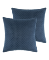 Levtex Cross Stitch Stitching 2-pc. Sham Set, European In Navy