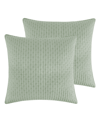 Levtex Cross Stitch Stitching 2-pc. Sham Set, European In Green