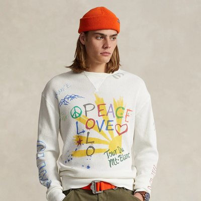 Ralph Lauren Peace Love Polo Waffle knit Pullover In White ModeSens