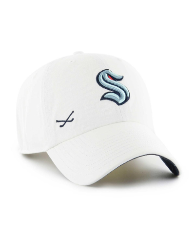 47 Brand Women's ' White Seattle Kraken Confetti Clean Up Adjustable Hat