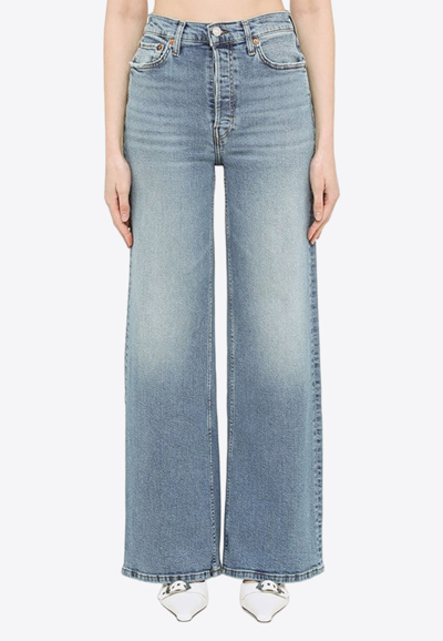 Re/done Basic Flared Jeans In Blue