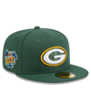 NEW ERA MEN'S NEW ERA GREEN GREEN BAY PACKERS MAIN PATCH 59FIFTY FITTED HAT