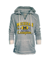 BLUE 84 WOMEN'S BLUE 84 NAVY MICHIGAN WOLVERINES COLLEGE FOOTBALL PLAYOFF 2023 NATIONAL CHAMPIONS STRIPED FR