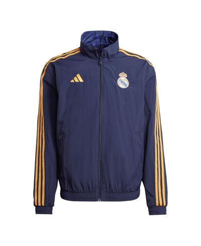 Adidas Originals Men's Adidas Navy Real Madrid 2023/24 Reversible Anthem Full-zip Jacket