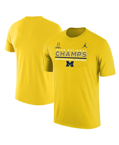 Jordan Men's  Brand Maize Michigan Wolverines College Football Playoff 2023 National Champions Perfor