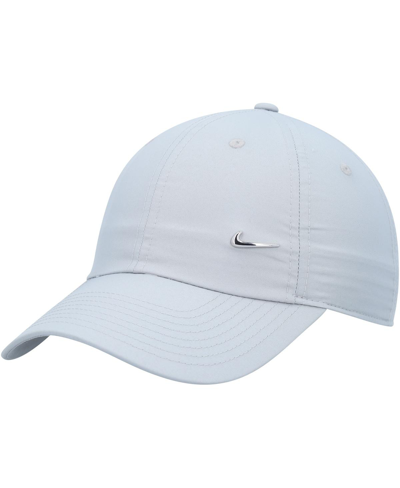 Nike Men's And Women's  Gray Metal Swoosh Club Performance Adjustable Hat