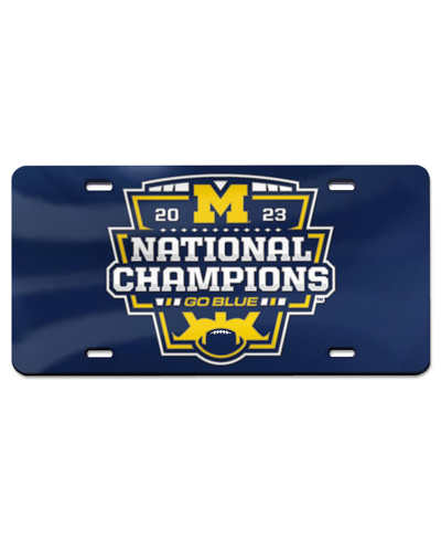 Wincraft Michigan Wolverines College Football Playoff 2023 National Champions Laser-cut Acrylic License Plate In Multi