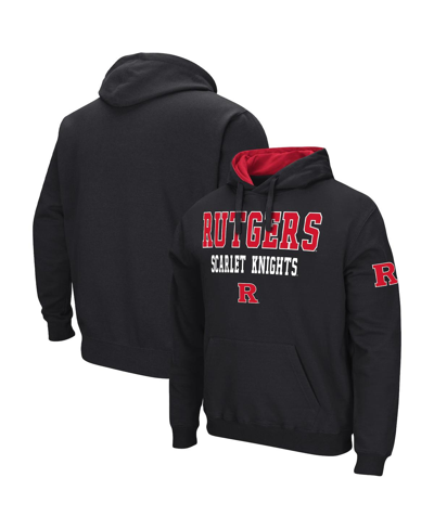 Colosseum Men's  Black Rutgers Scarlet Knights Sunrise Pullover Hoodie