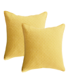 Levtex Cross Stitch Stitching 2-pc. Sham Set, European In Yellow