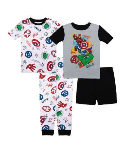 Avengers Kids' Little Boys Cotton 4 Piece Pajama Set In Assorted
