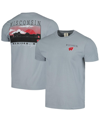 Image One Gray Wisconsin Badgers Campus Scene Comfort Colors T-shirt In Gray