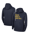 Nike Men's And Women's  Navy Denver Nuggets 2023/24 Performance Spotlight On-court Practice Pullover In Navy