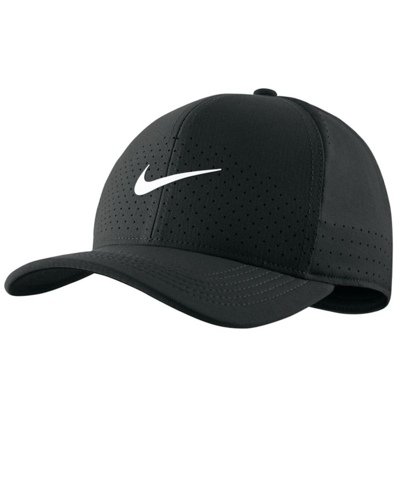 Nike Men's  Black Classic99 Swoosh Logo Performance Flex Hat