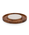 TOSCANA ISLA APPETIZER SERVING TRAY WITH MARBLE CHEESEBOARD INSERT