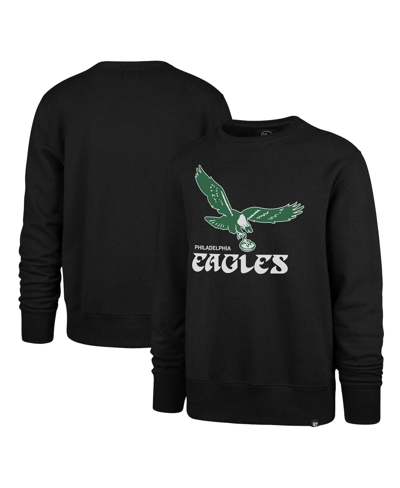 47 Brand Men's ' Black Philadelphia Eagles Imprint Headline Pullover Sweatshirt