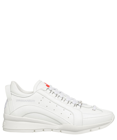 Pre-owned Dsquared2 Sneaker Herren Legendary Snm0299015000011062 White Leder Logo Schuhe In Weiss