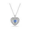 Swarovski Hyperbola Pendant Heart Rhodium Shiny Blue In Blue,rhodium