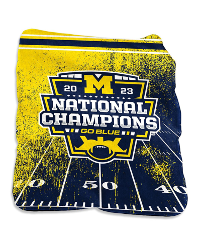 Logo Brands Michigan Wolverines College Football Playoff 2023 National Champions 50" X 60" Silk Touch Throw Blan In Multi