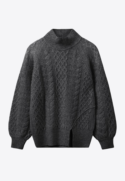 The Garment Como Cable Knitted Sweater In Gray