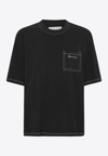 Remain Birger Christensen Logo-embroidered Cotton T-shirt In Black