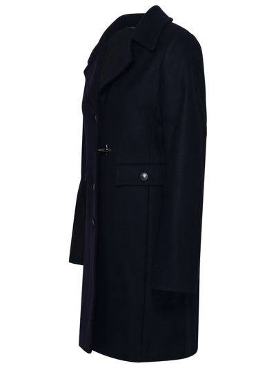 Fay Navy Virgin Wool Blend Coat