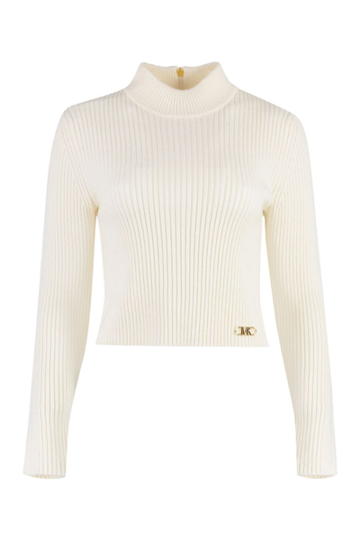 Michael Michael Kors Mock Sweater In White